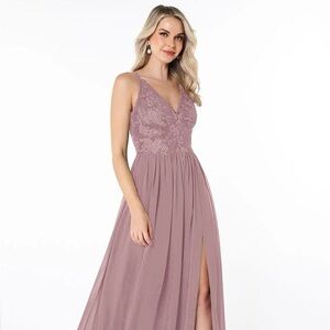 Azazie Shanna black bridesmaid dress
